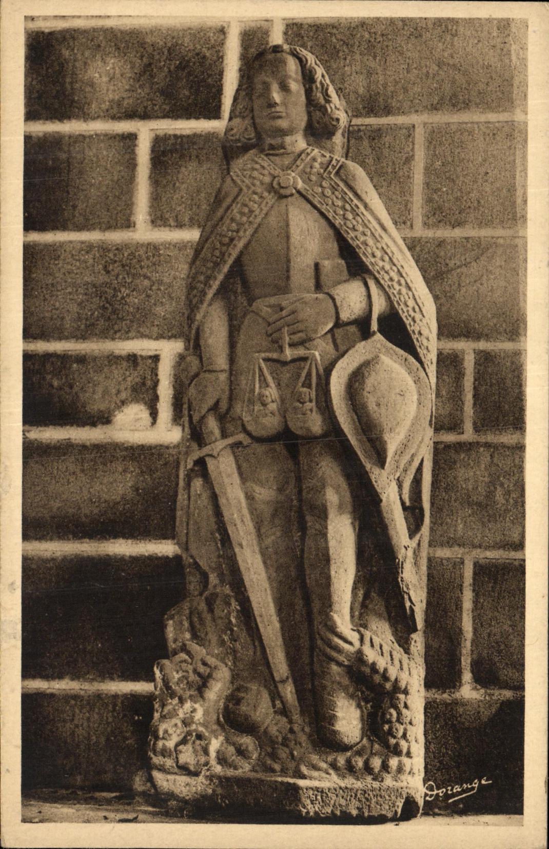 VINTAGE POSTCARD Locronan Rules of Saint Michel Vault of Penity