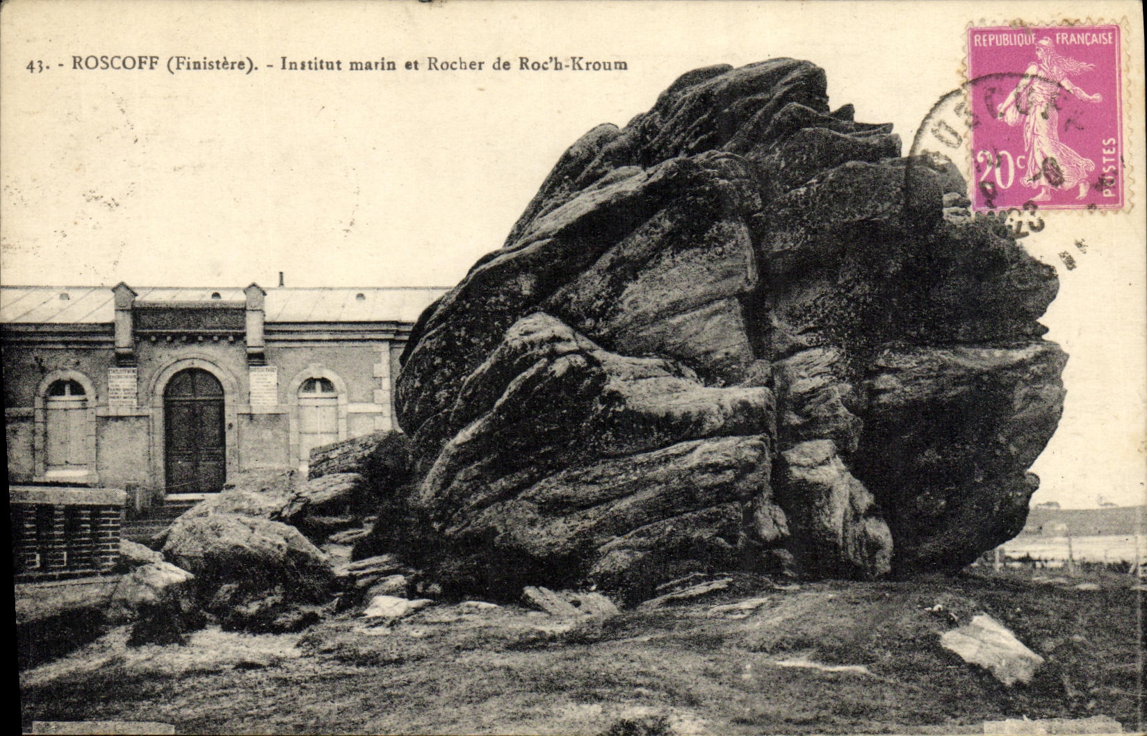 CPA Roscoff Institut marin et Rocher de Roc h Kroum