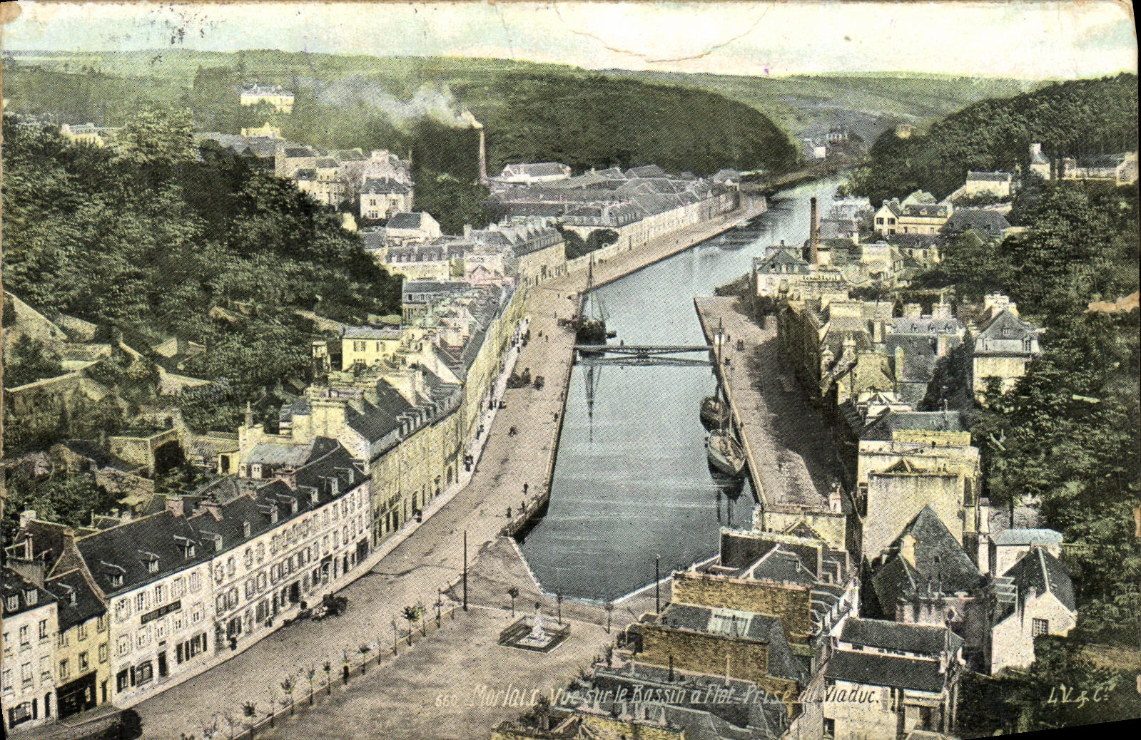 CPA Morlaix Vue sur le bassin a flot 