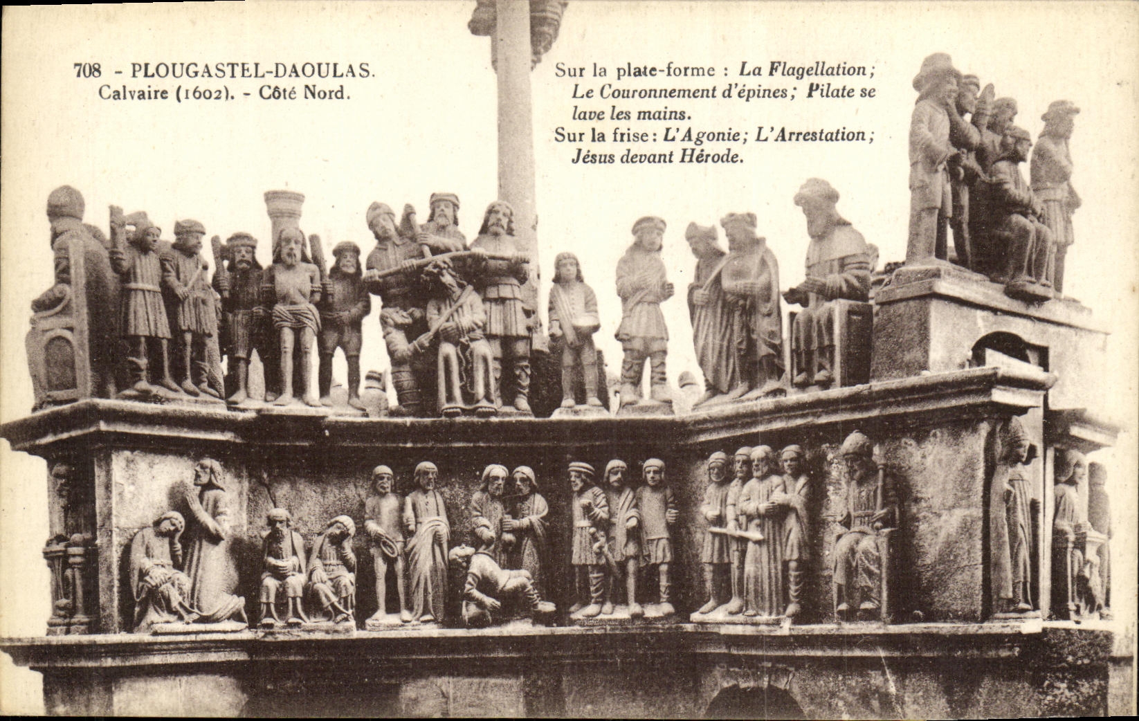 CPA Plougastel Daoulas Calvaire Cote Nord