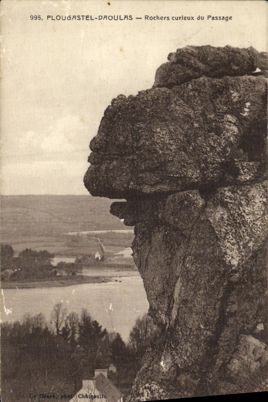 CPA Plougastel Daoulas Rochers Curieux du Passage