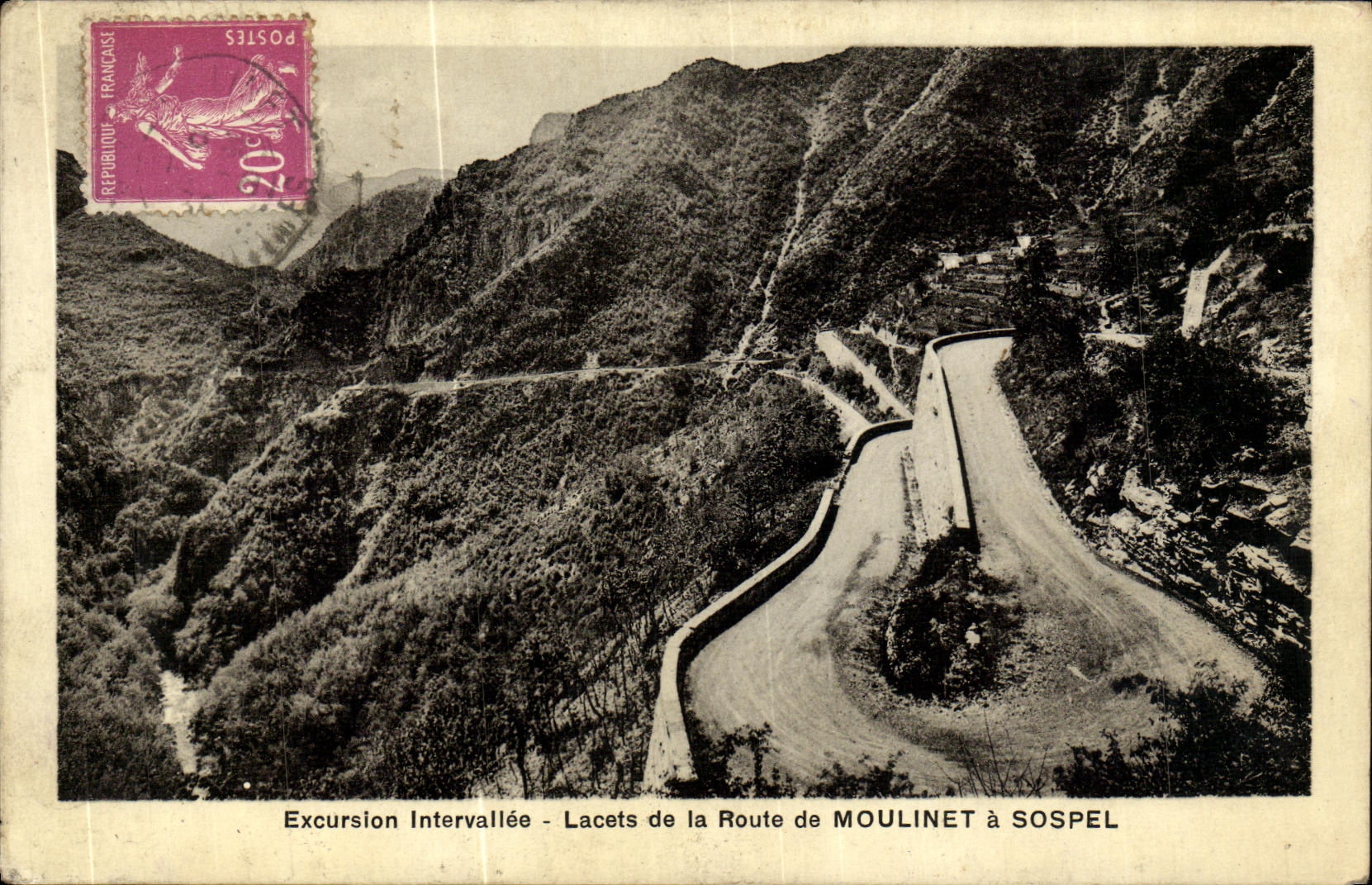 CPA Sospel Excursion Intervallee Lacets de la Route de Moulinet a Sospel