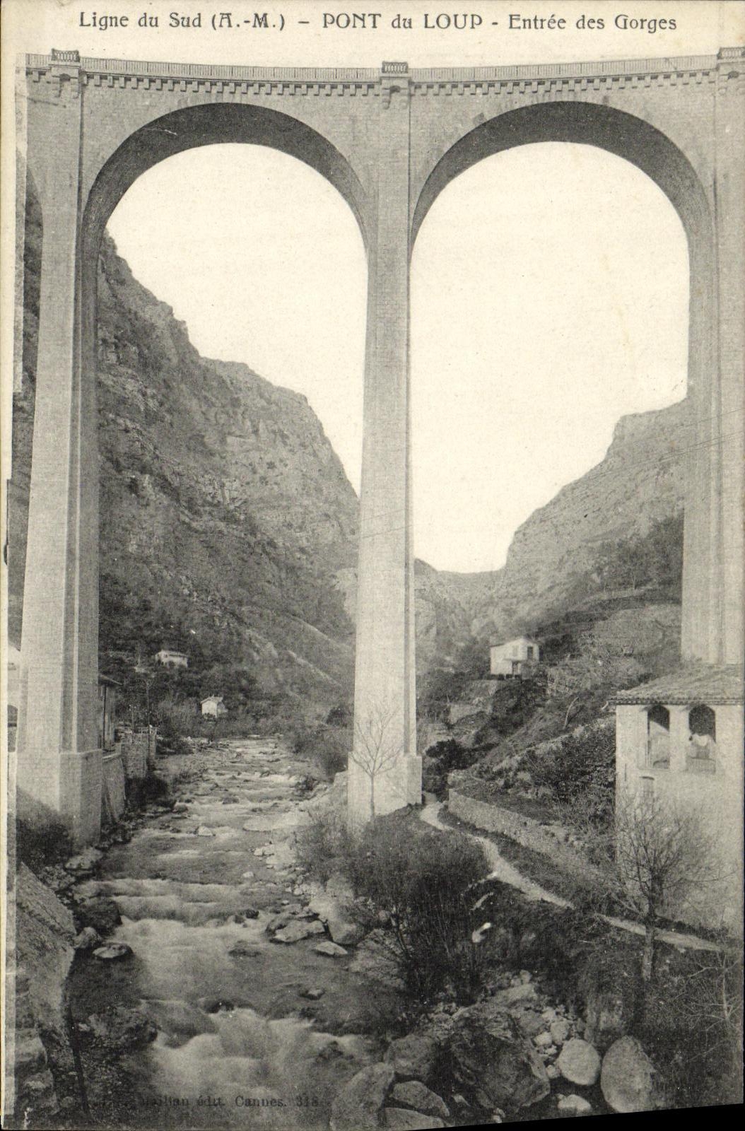 CPA Les Gorges du Loup pont du Loup Entree des Gorges