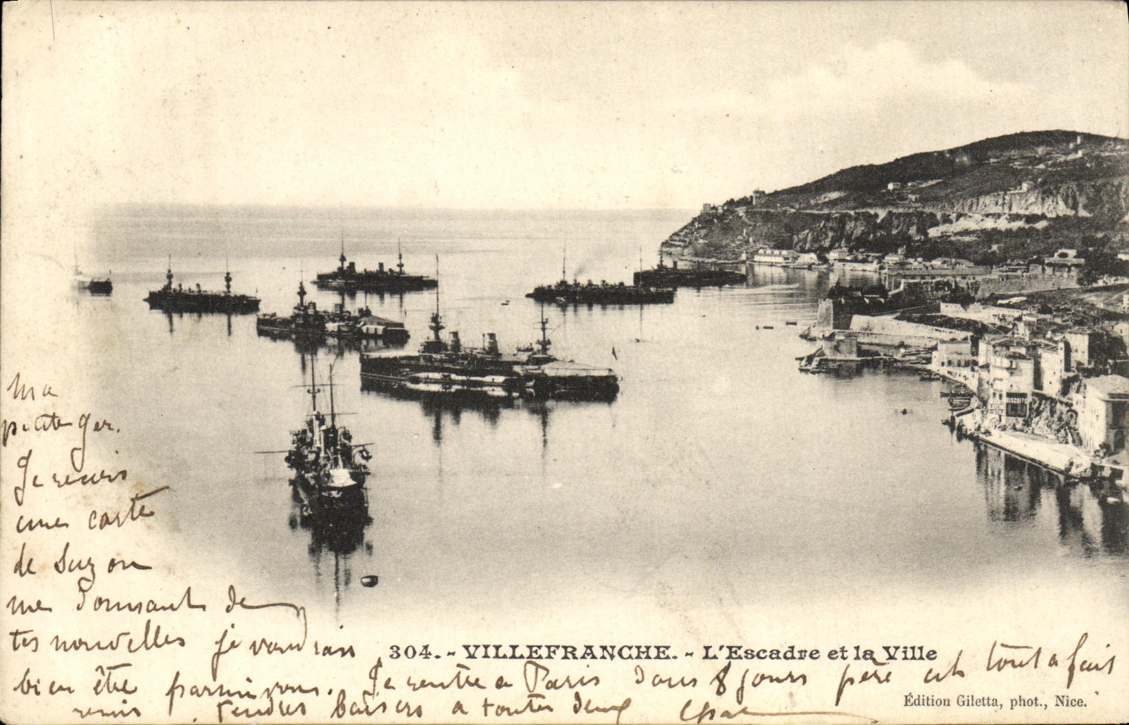 CPA Villefranche L Escadre et la Ville Bateaux