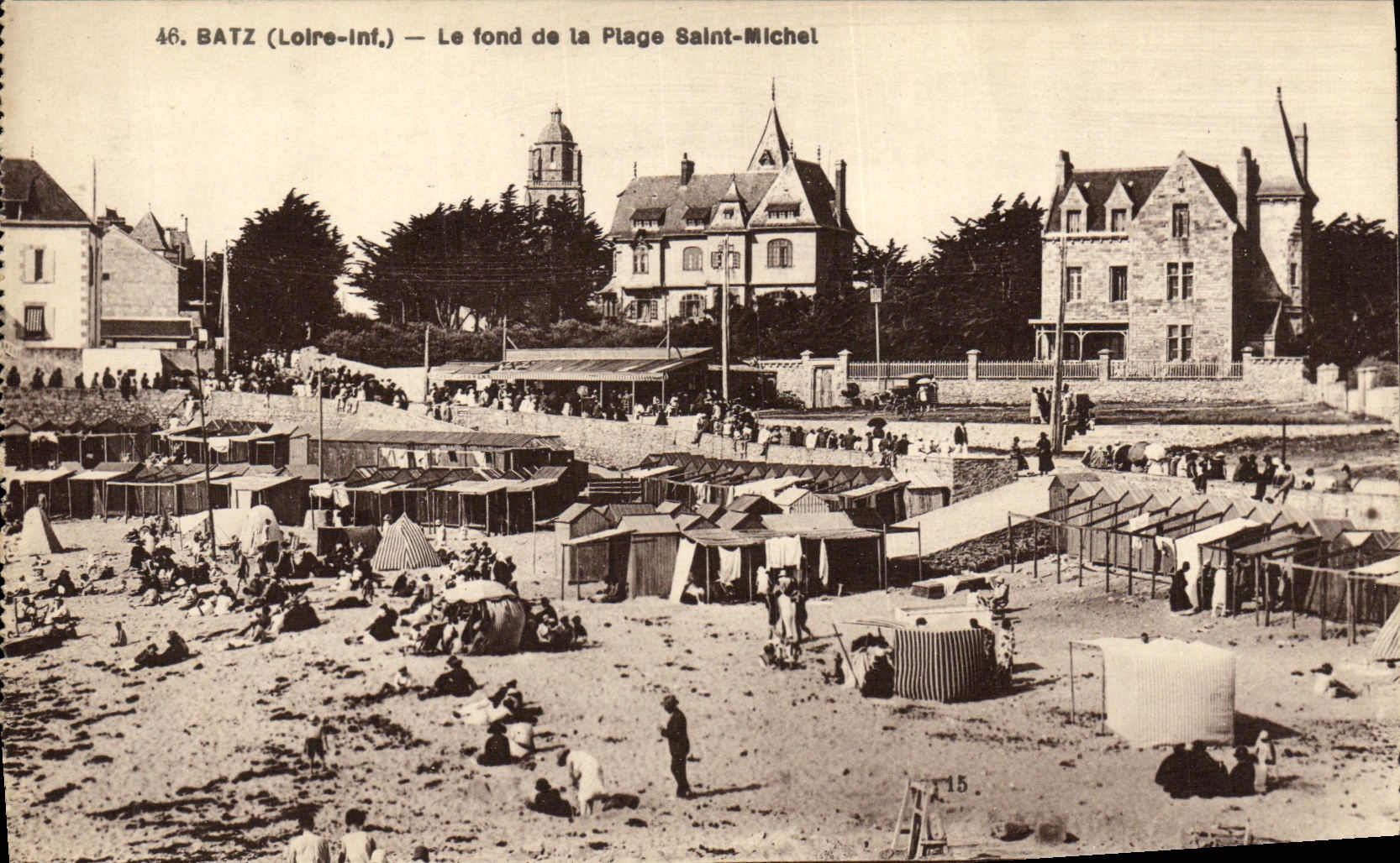 VINTAGE POSTCARD Batz the Loire int Fund of the Beach Saint Michel