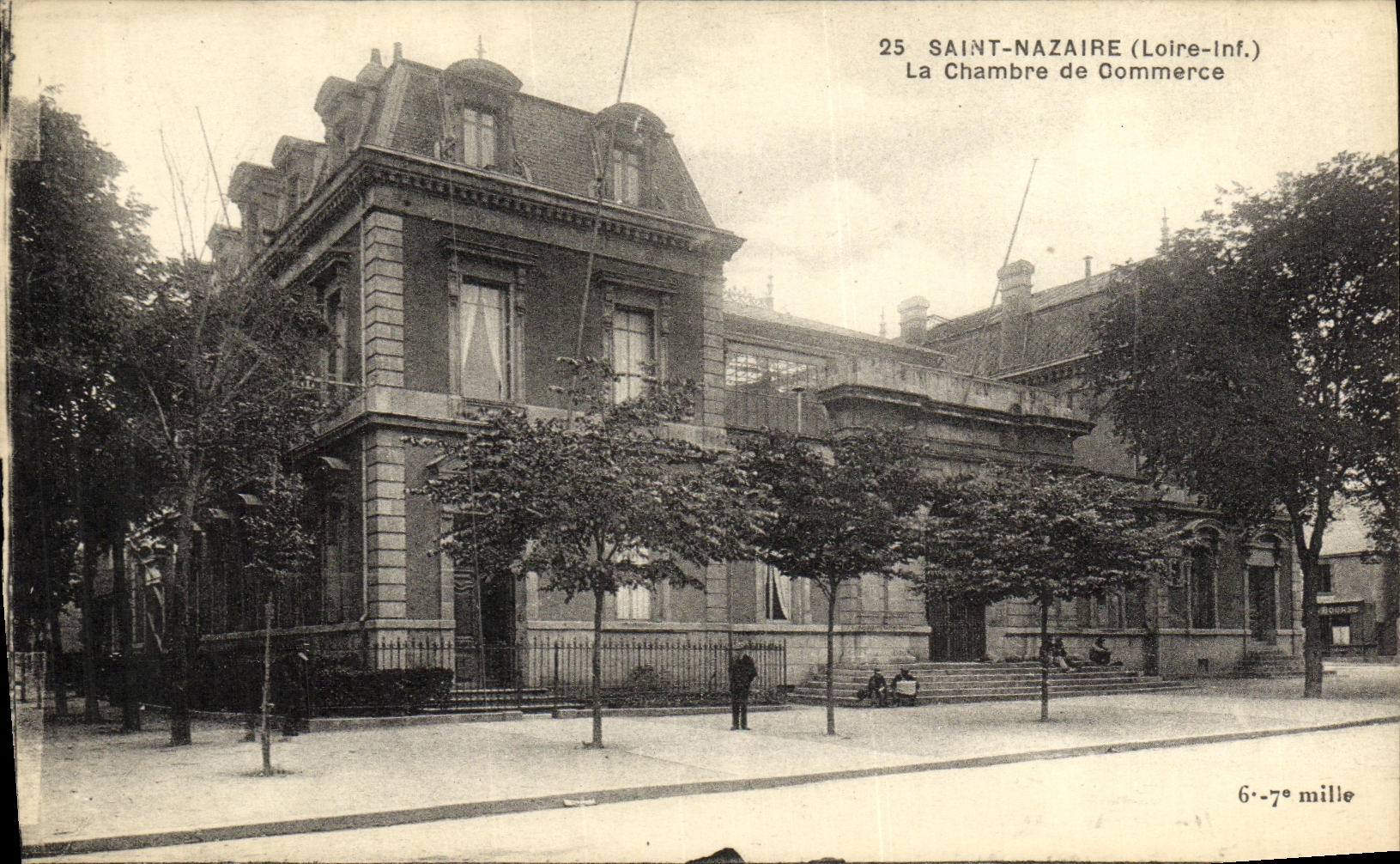 VINTAGE POSTCARD Saint Nazaire the Chamber of commerce