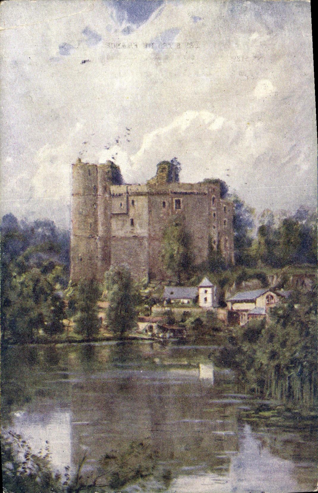 VINTAGE POSTCARD Loire ch4ateau Clisson ruins