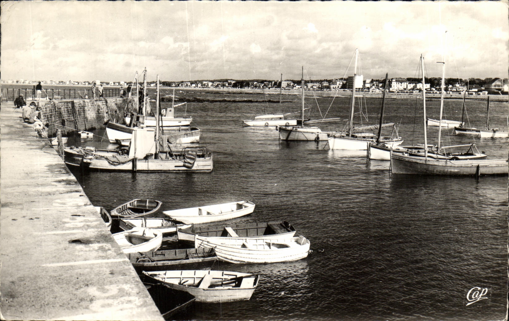 POSTAL Pornichet de la VENDIMIA los barcos portuarios