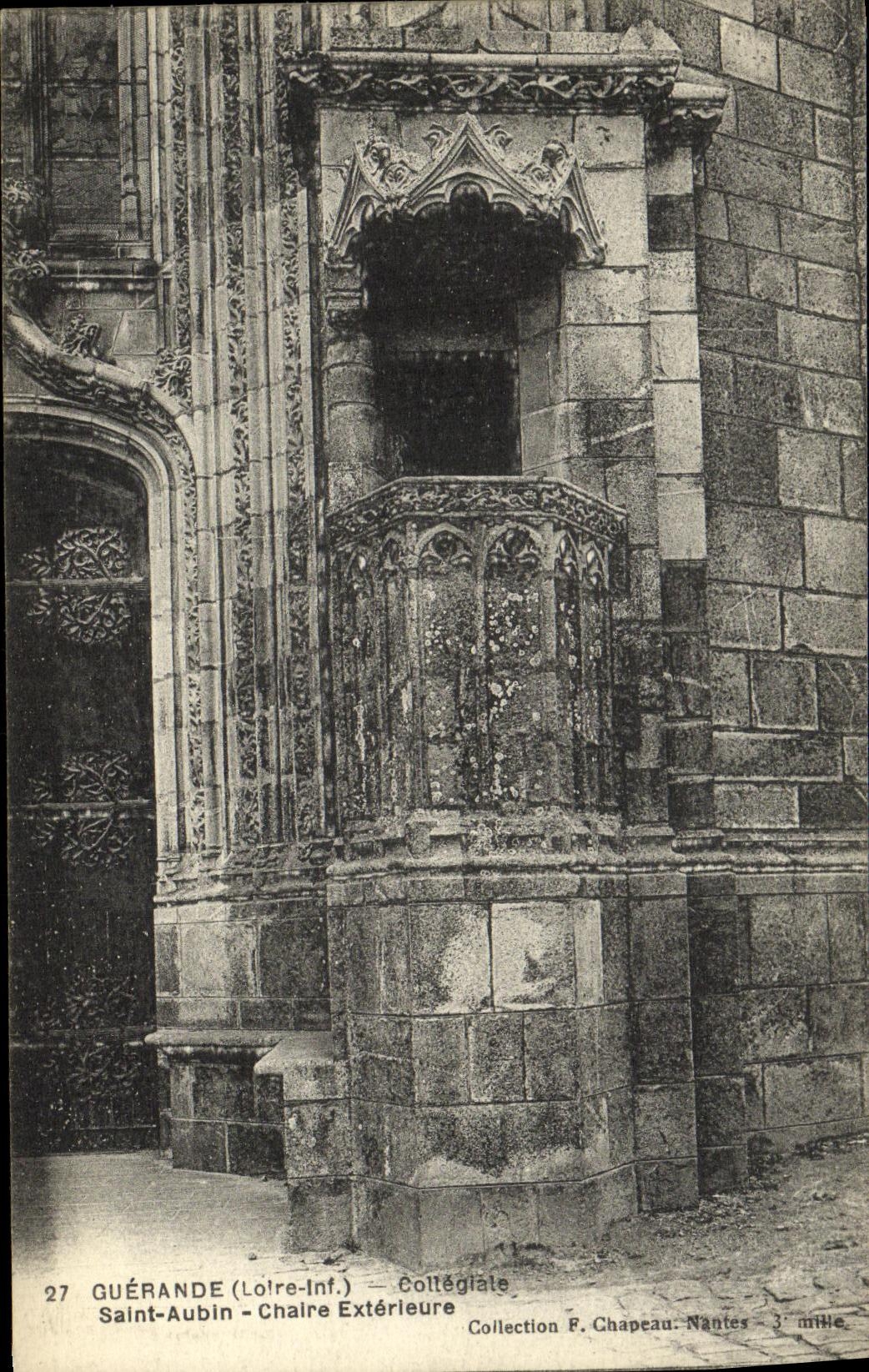 CPA Guerande Collegiale Saint Aubin Chaire Exterieure