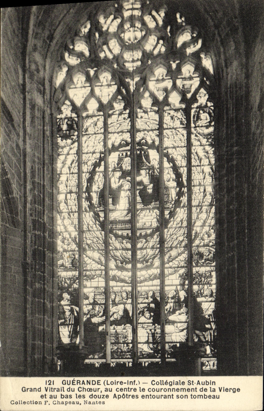 CPA Guerande Collegiale St Aubin Grand Vitrail du Choeur
