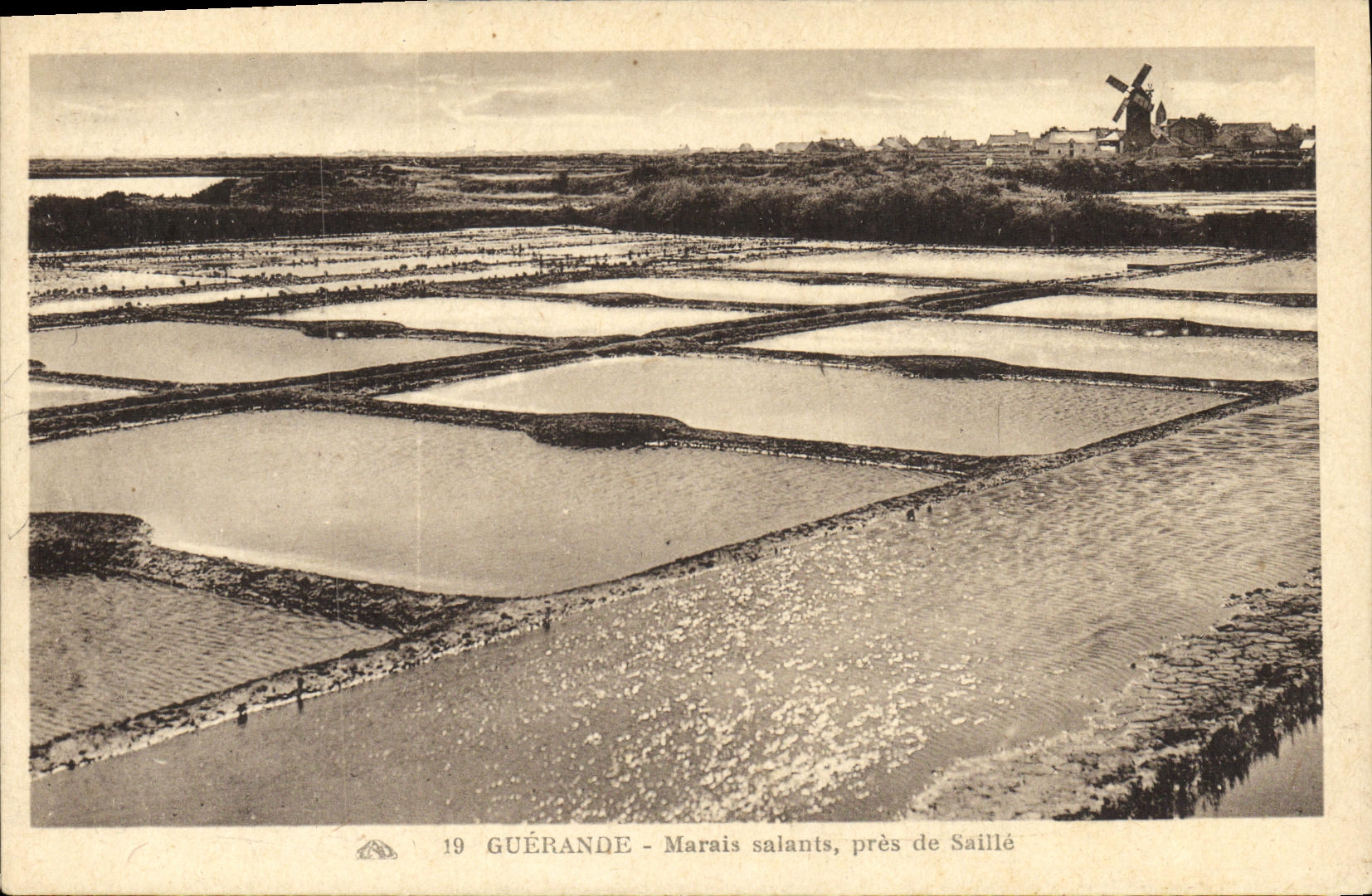 CPA Guerande Marais Saints Pres de Saille Moulin