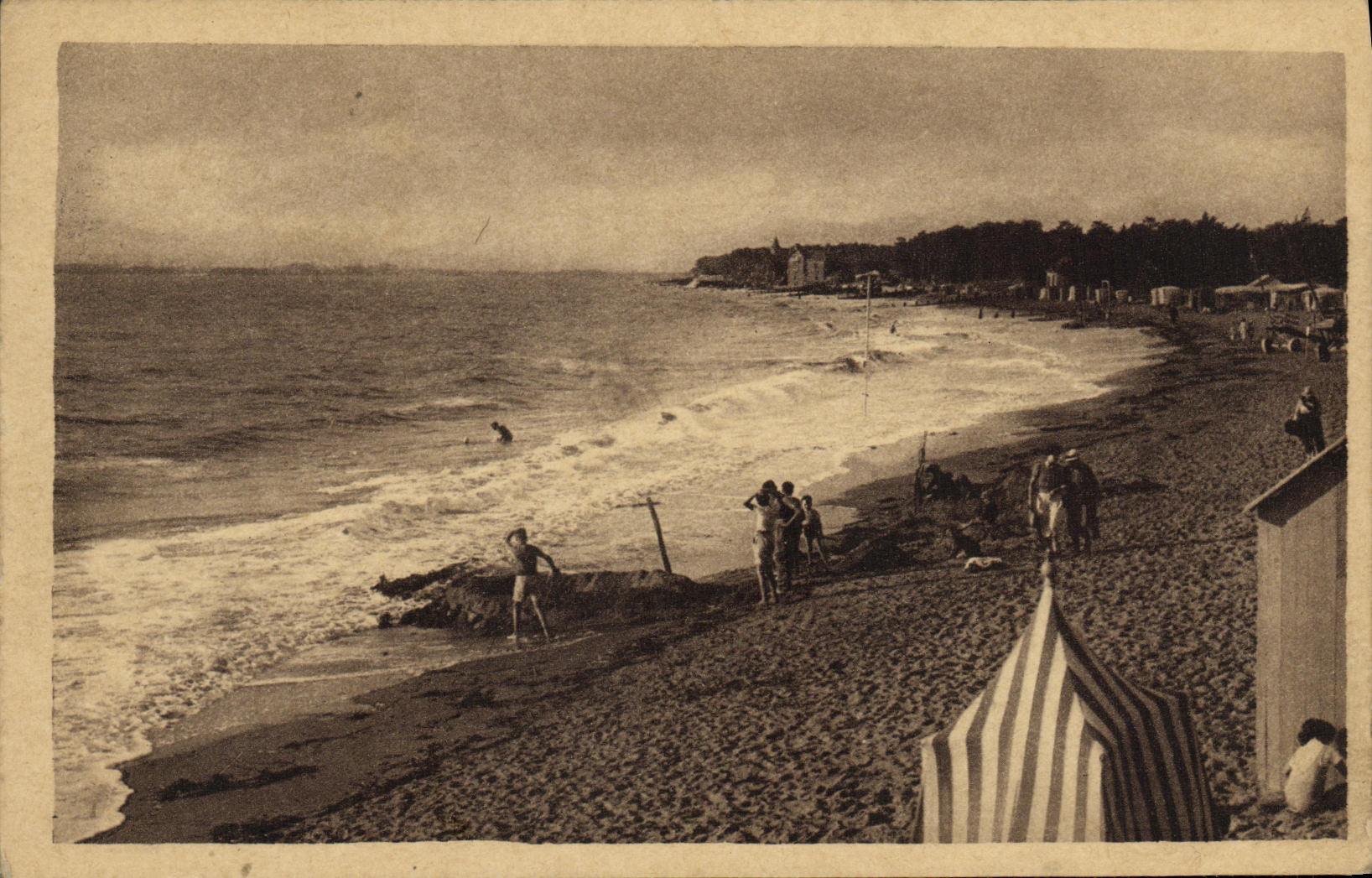 La POSTAL Brevin santo de la VENDIMIA sins vista de la playa