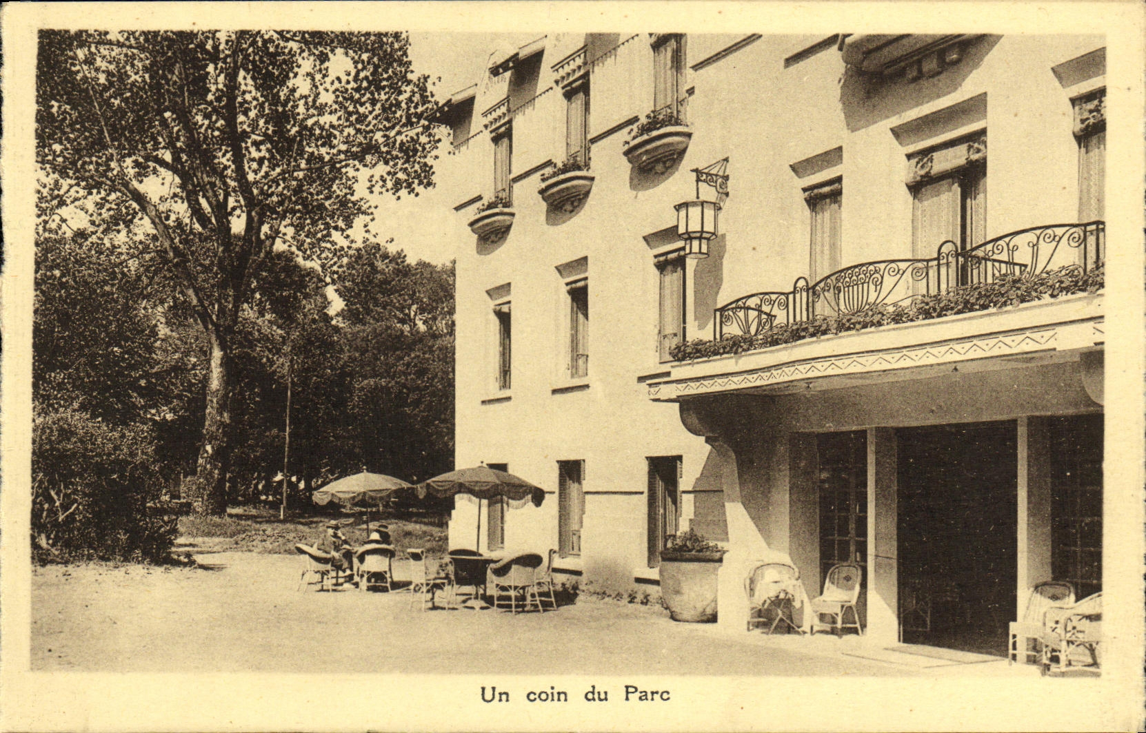 St Brevin L hotel de la POSTAL de la VENDIMIA del oceano de la cabana del pais una esquina del parque