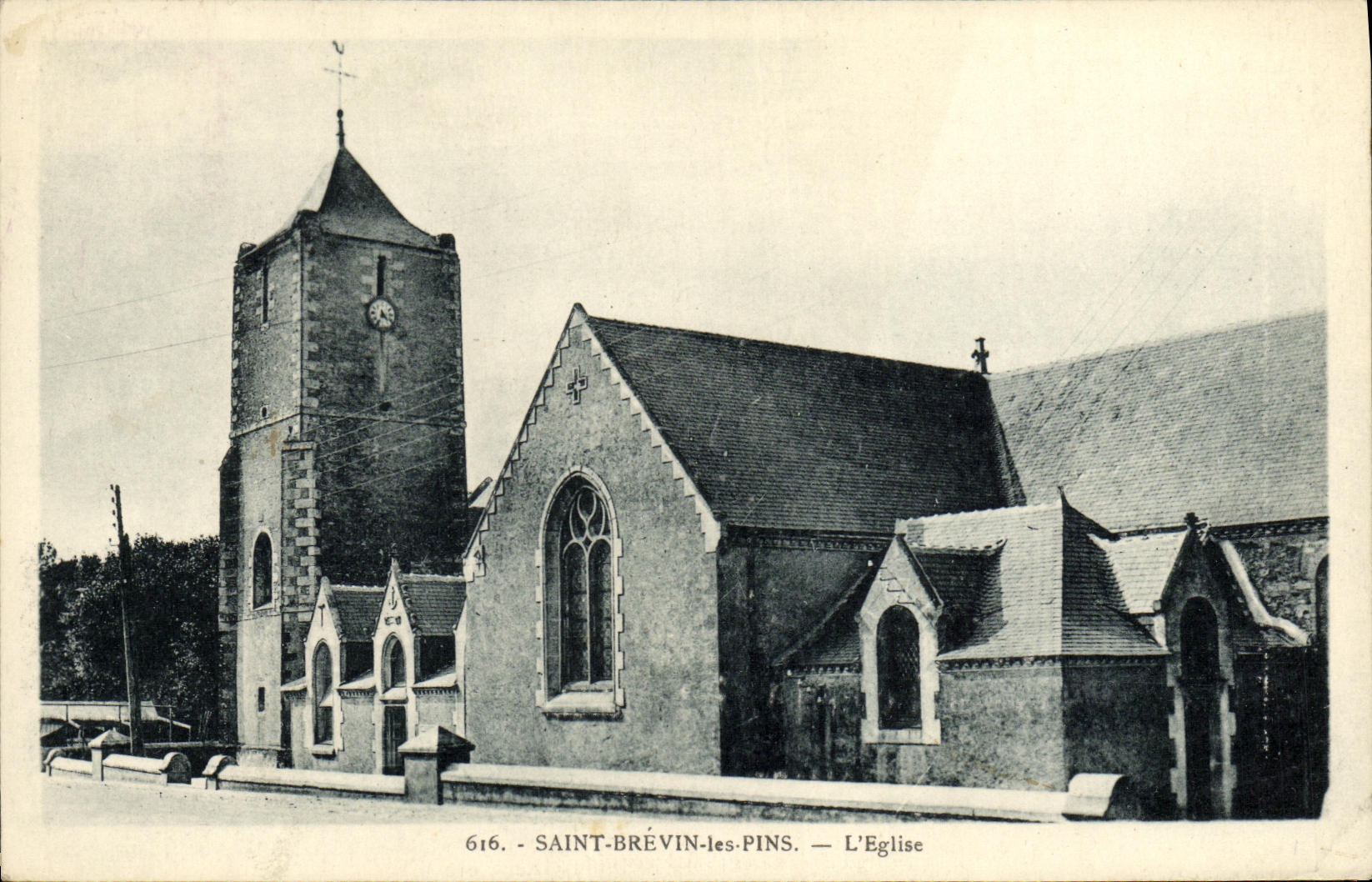 St Brevin de la POSTAL de la VENDIMIA los pinos L iglesia