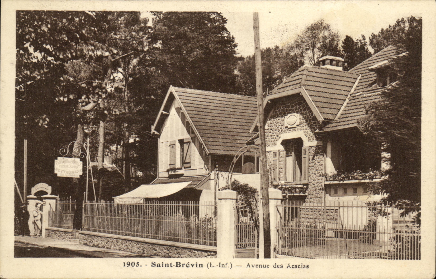 Avenida santa de Brevin de la POSTAL de la VENDIMIA de los acacias