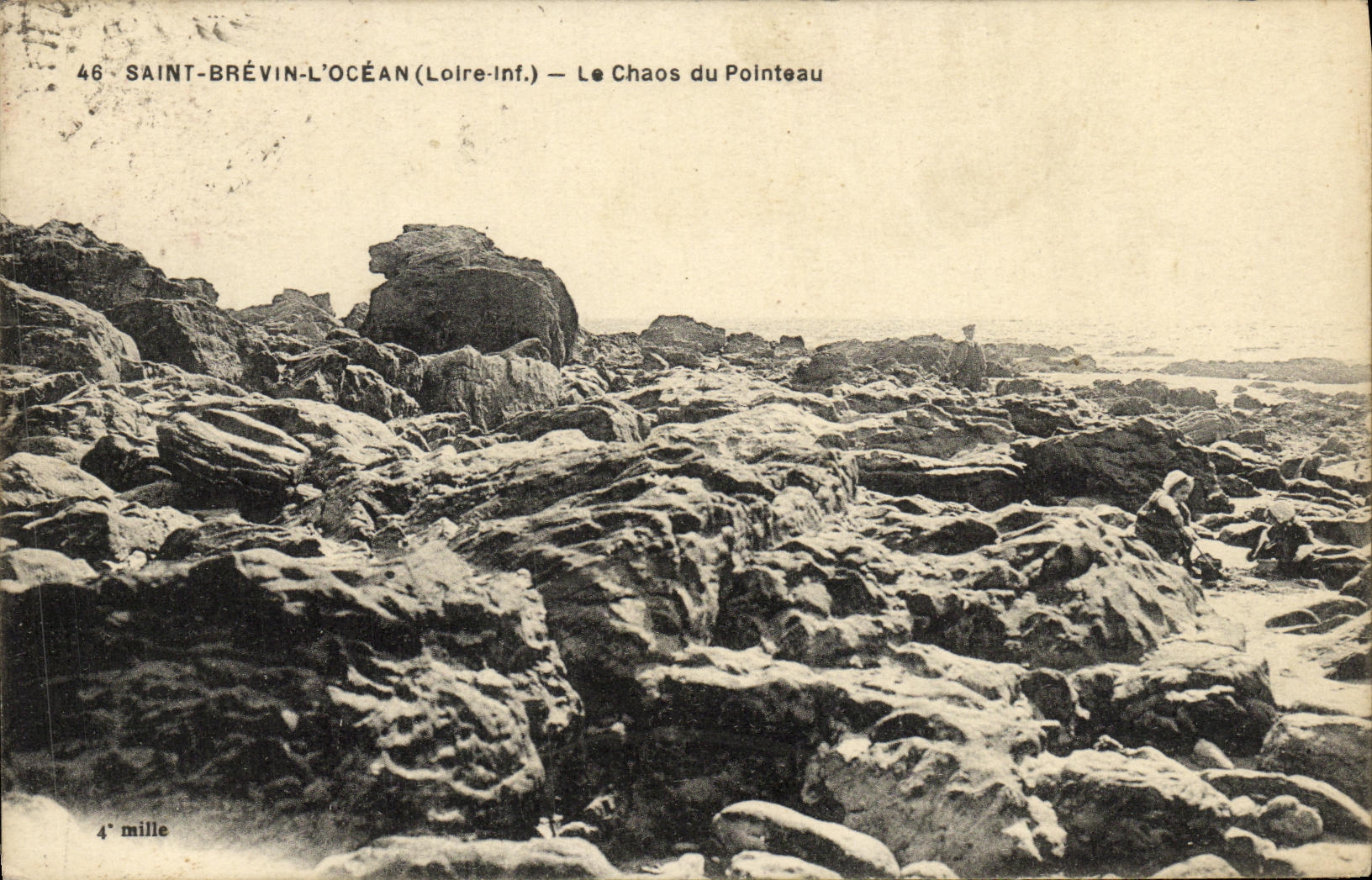 St Brevin L oceano de la POSTAL de la VENDIMIA el caos del sacador