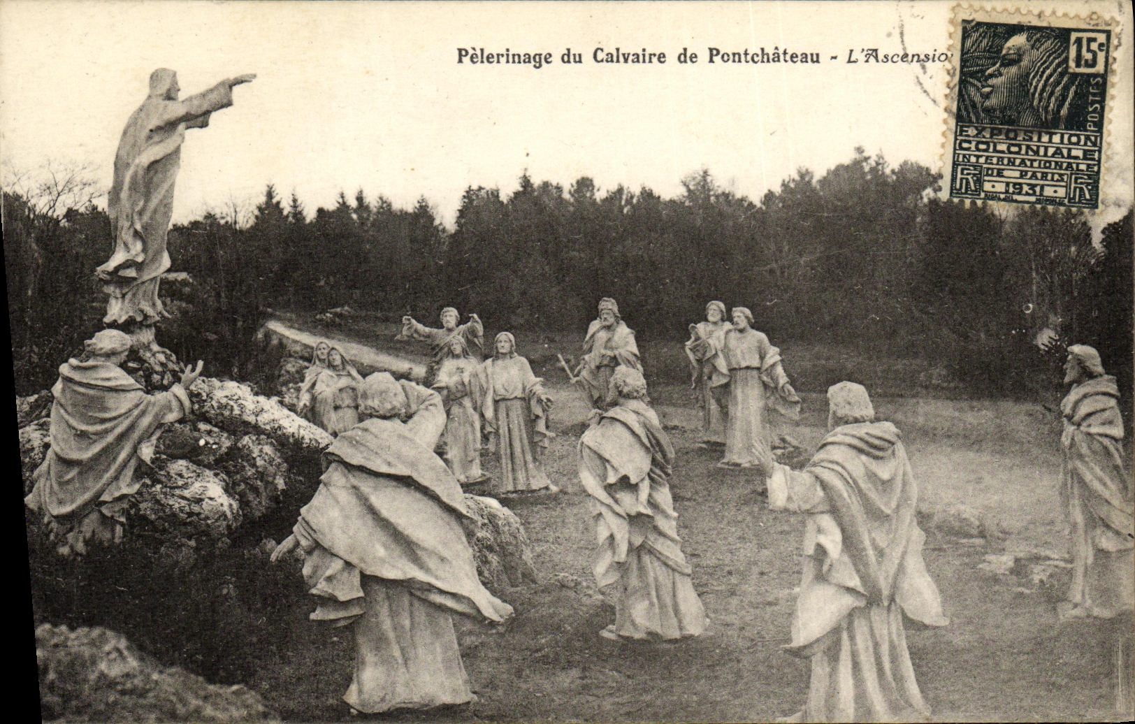 Peregrinaje de la POSTAL de la VENDIMIA del martirio de Ponchateau L subida