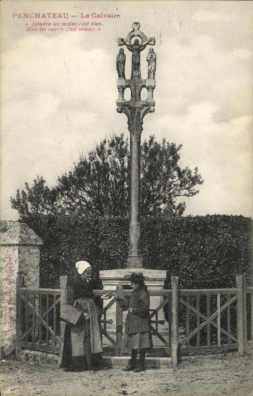 POSTAL Penchateau de la VENDIMIA el folklore de la esposa del nino del Hurdy gurdy del martirio