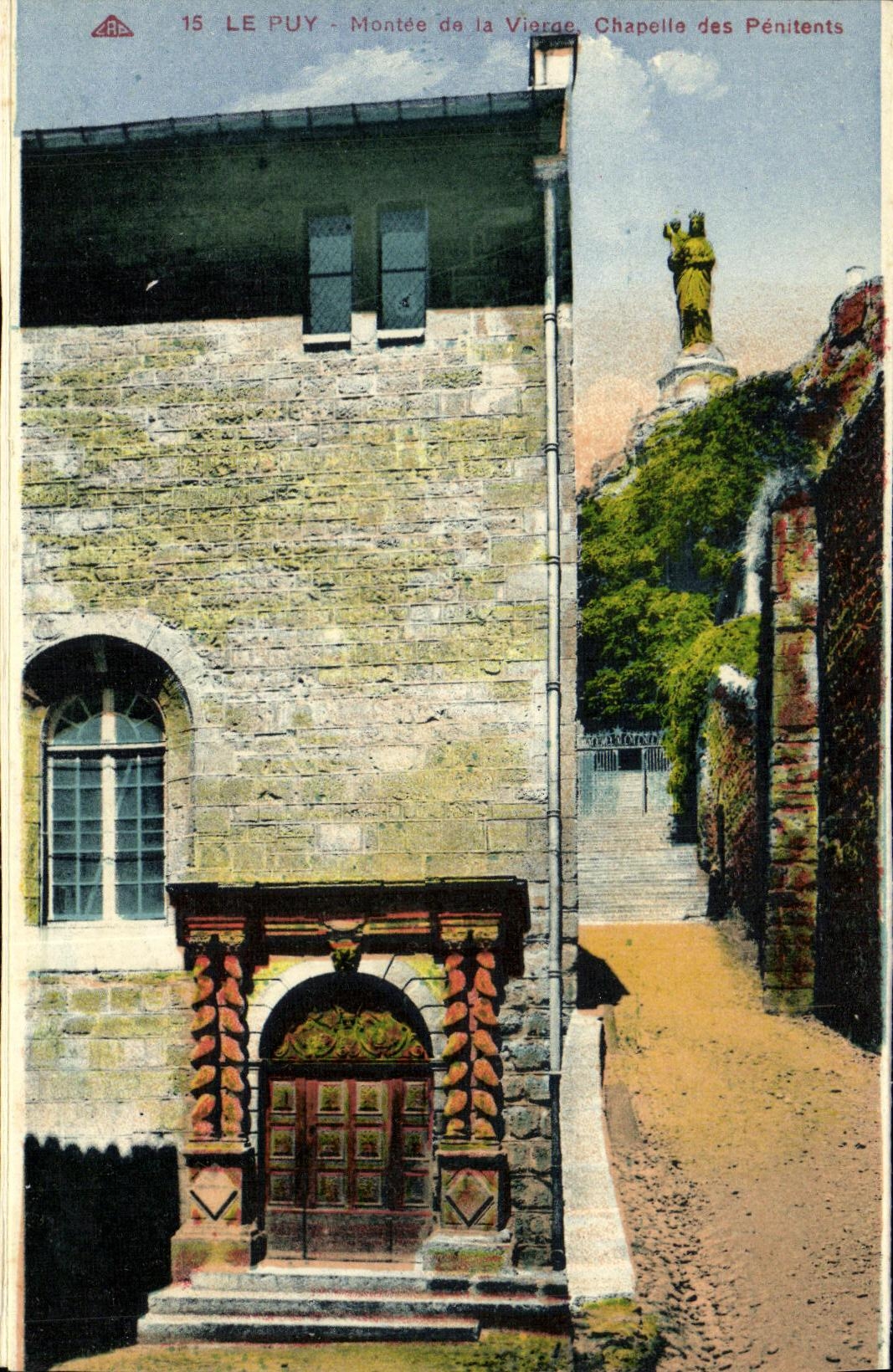 VINTAGE POSTCARD Puy Assembled of the Chaeplle Virgin of the penitent ones