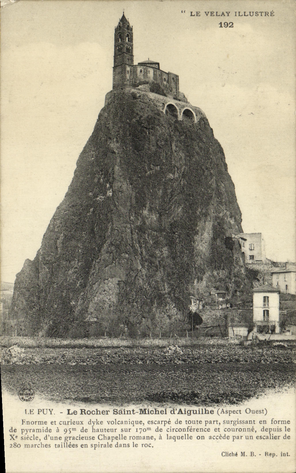 VINTAGE POSTCARD Puy the Rock Saint Michel D Aiguilhe