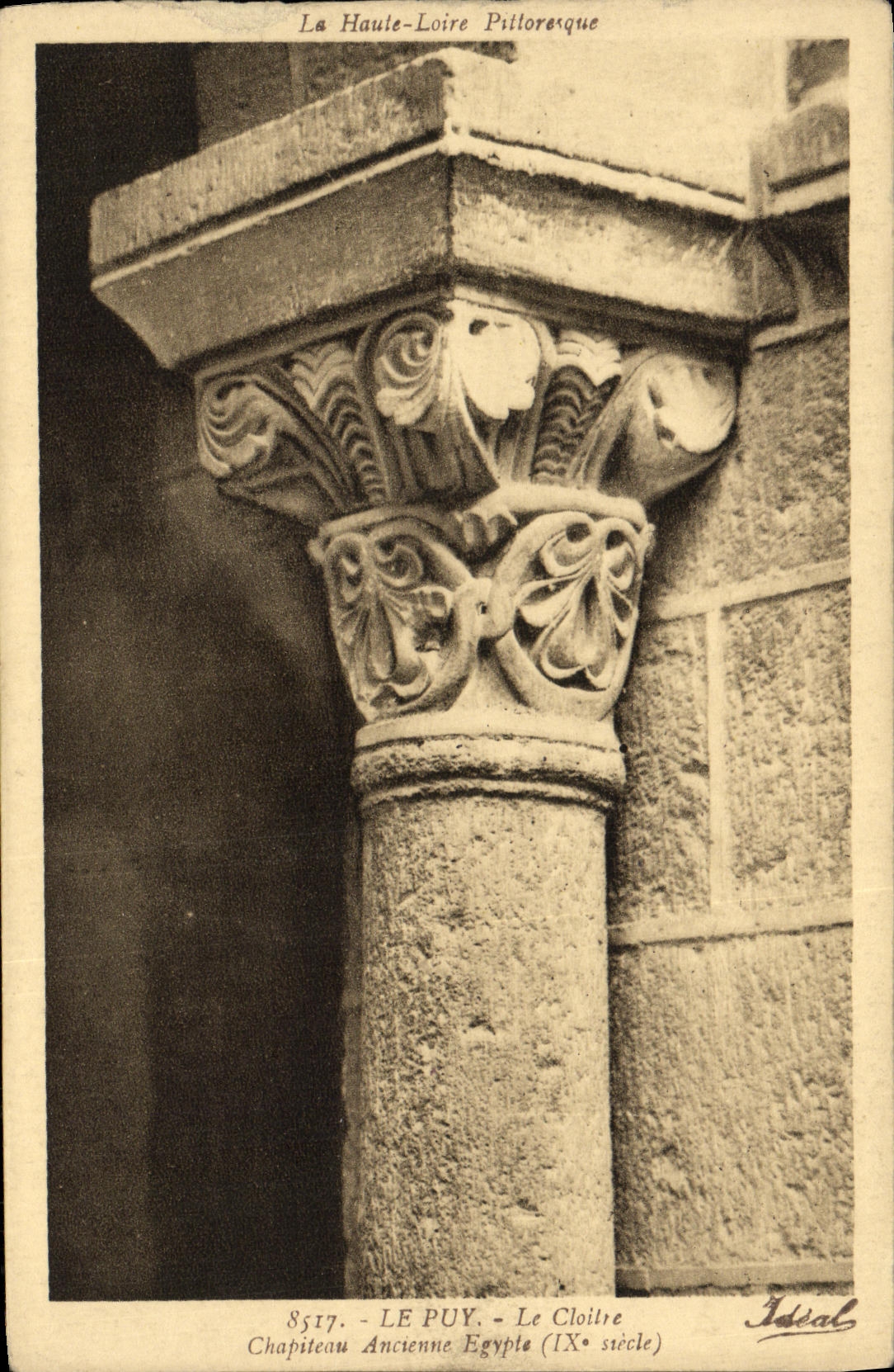 VINTAGE POSTCARD Puy the Cloister Capital Old Egypt