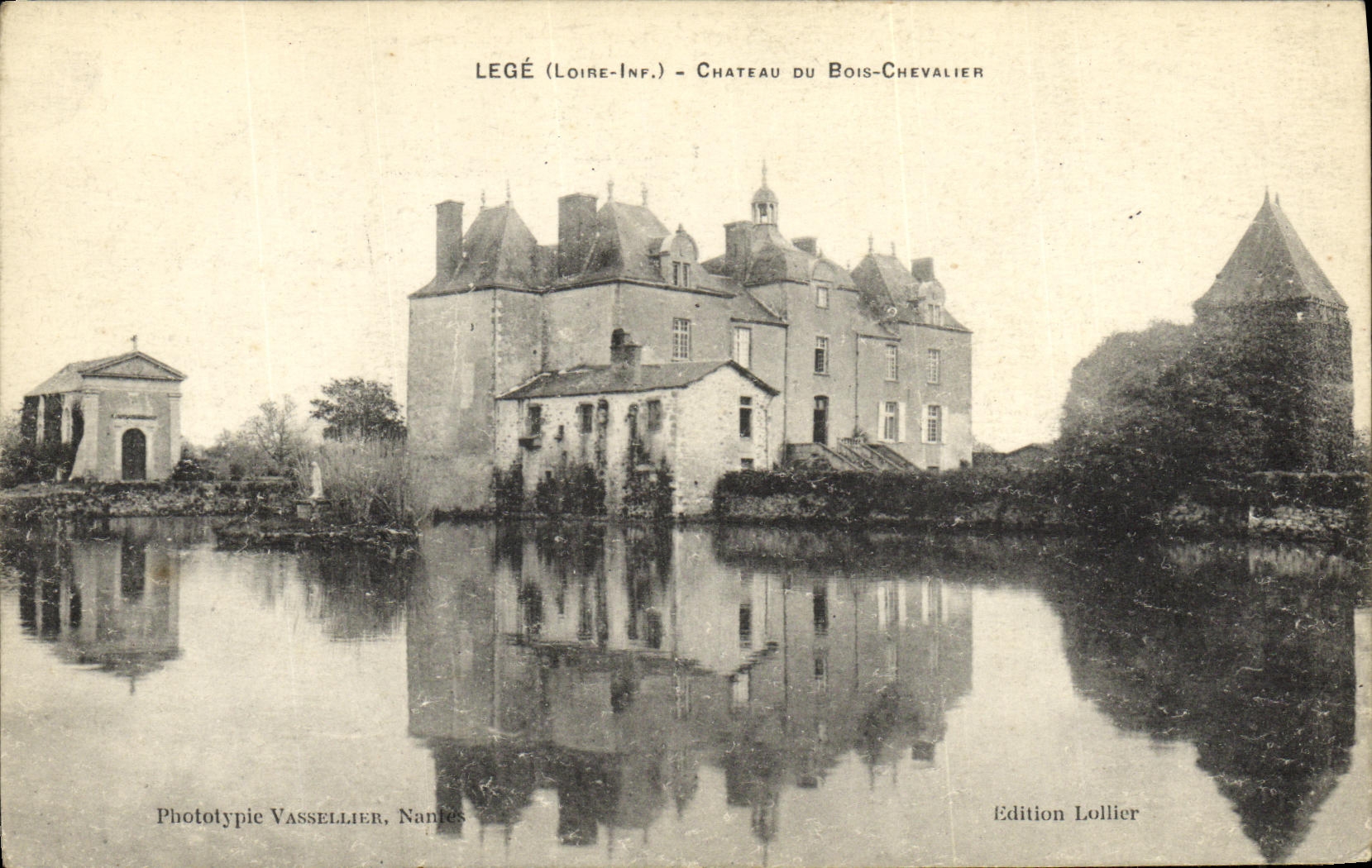Castillo de la luz de la POSTAL de la VENDIMIA del caballero de madera
