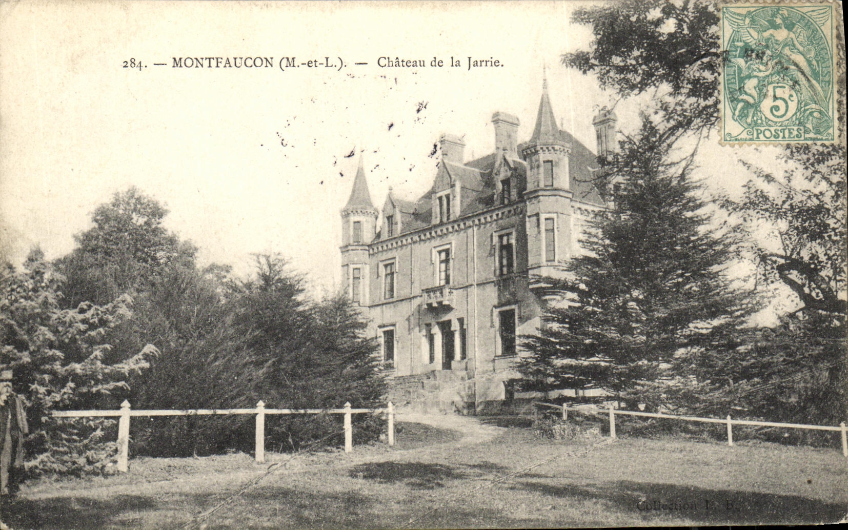 VINTAGE POSTCARD Montfaucon Castle of Jarrie
