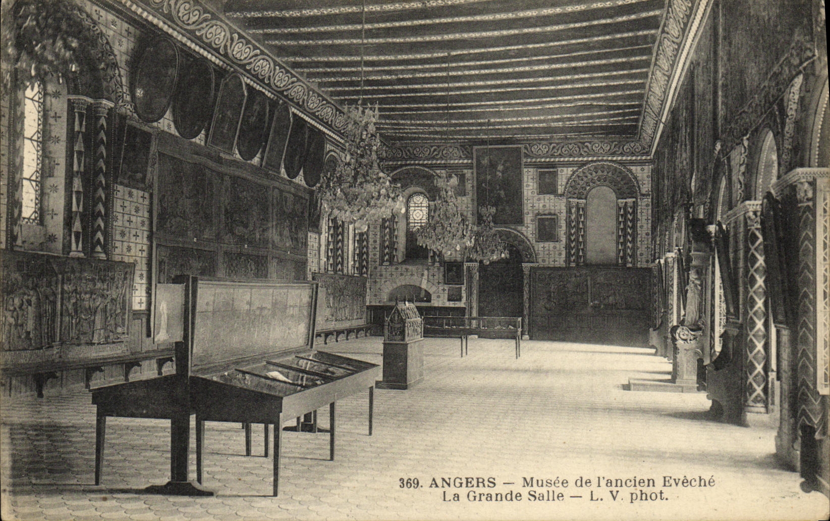CPA Angers Musee Du L Ancien Eveche La Grande Salle