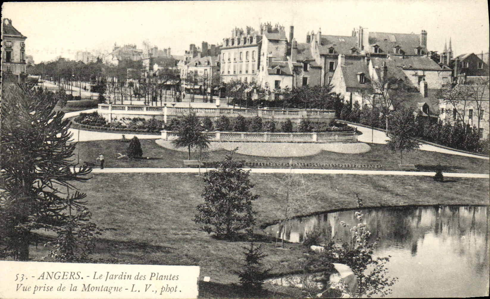 CPA Angers Le Jardin Des Plantes Vue Prise De La Montagne