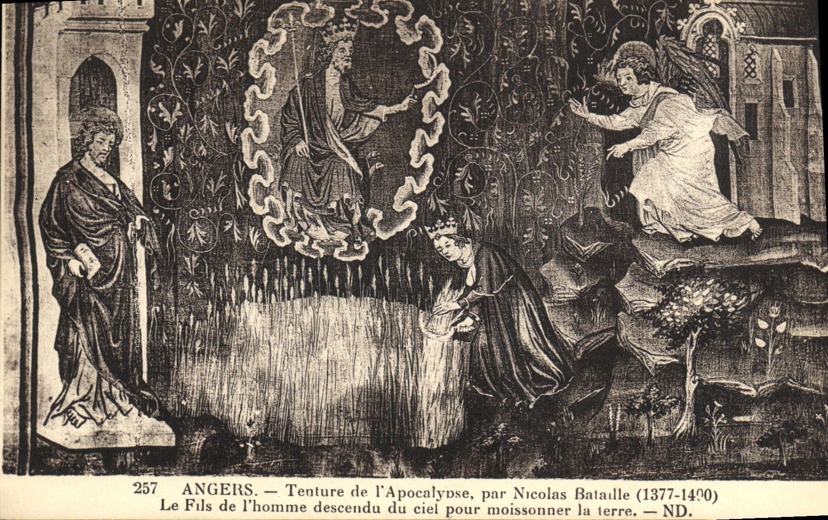 CPA Angers Tenture de I Apocalypse par Nicolas Bataille Le fils de l homme descendu du ciel pour moissonner la terre