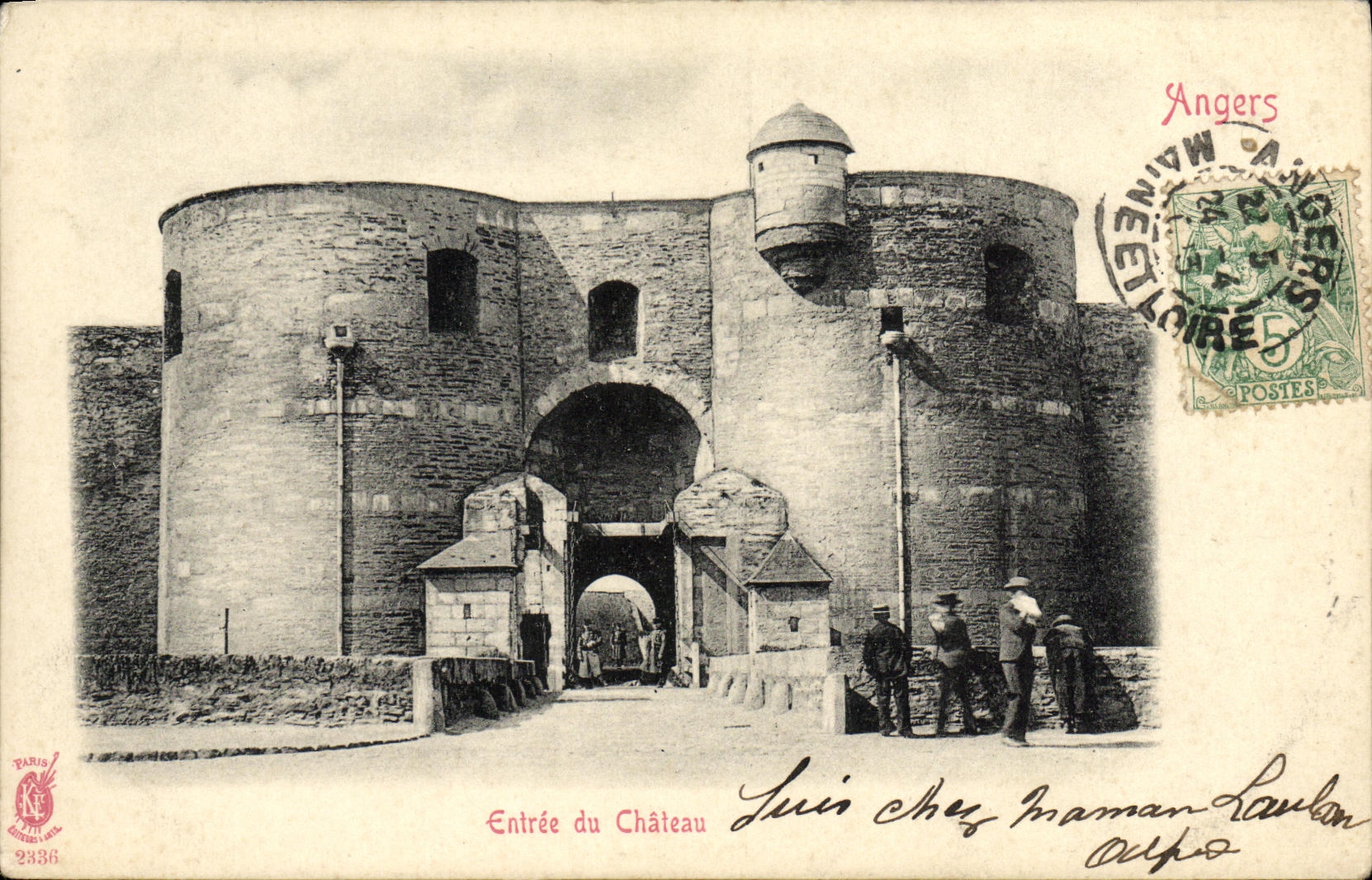 CPA Angers Entree du chateau