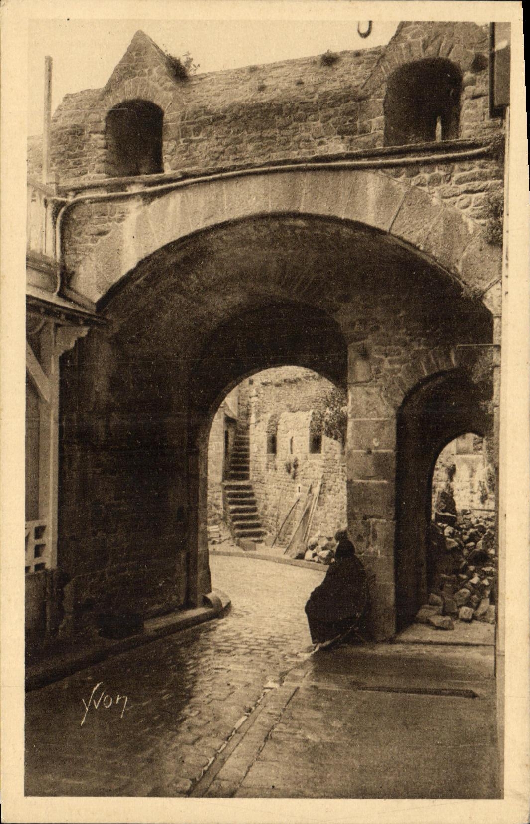 CPA Mount Saint Michel Porte du Boulevard