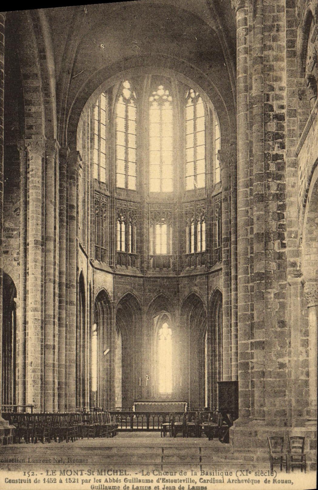 CPA Le Mont Saint Michel Le Choeur de la Basilique