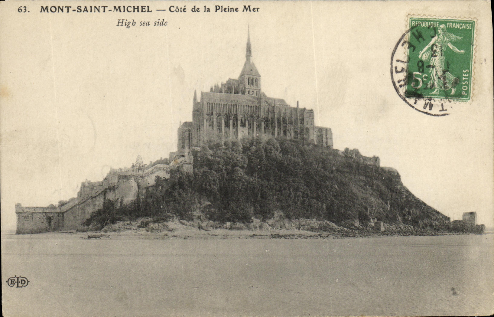 CPA Mont Saint Michel Cote de la Pleine Mer