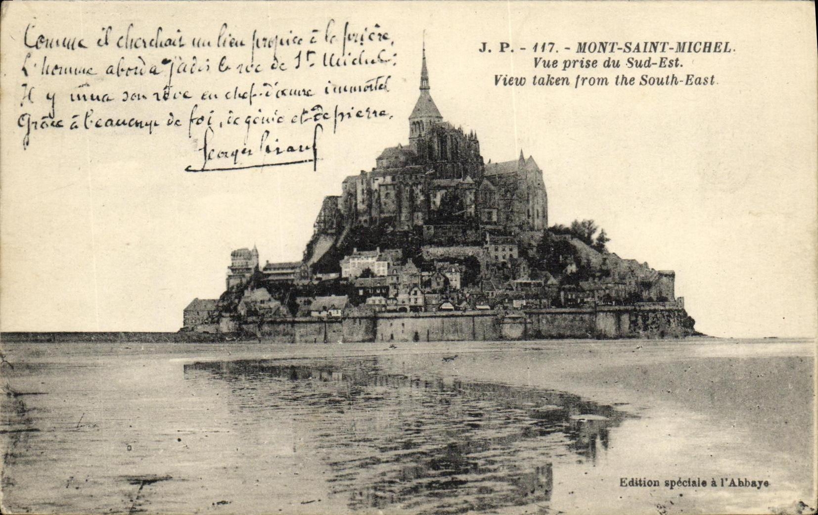 CPA Mont Saint Michel Vue prise du Sud Est 