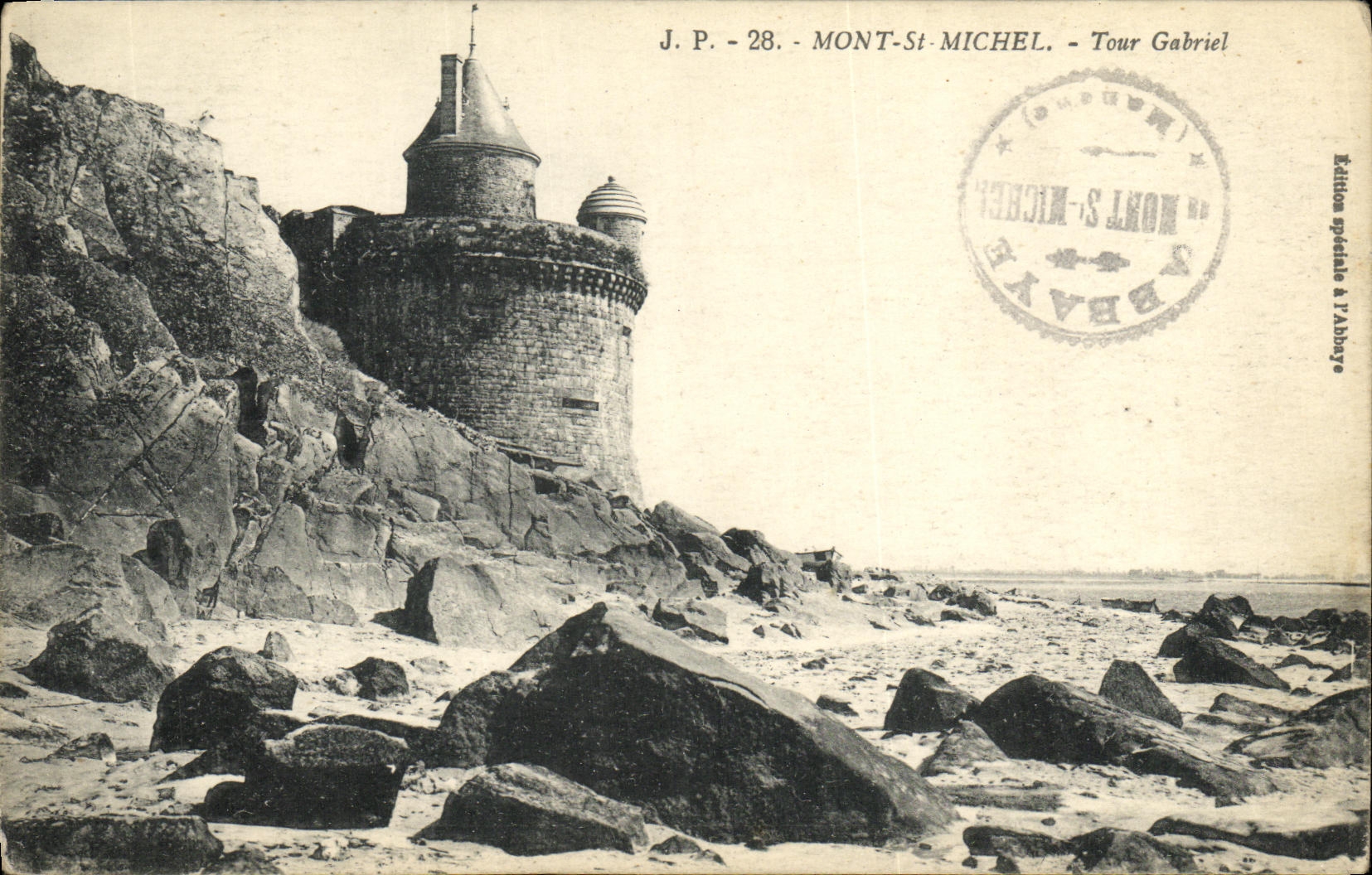 CPA Mont St Michel Tour Gabriel