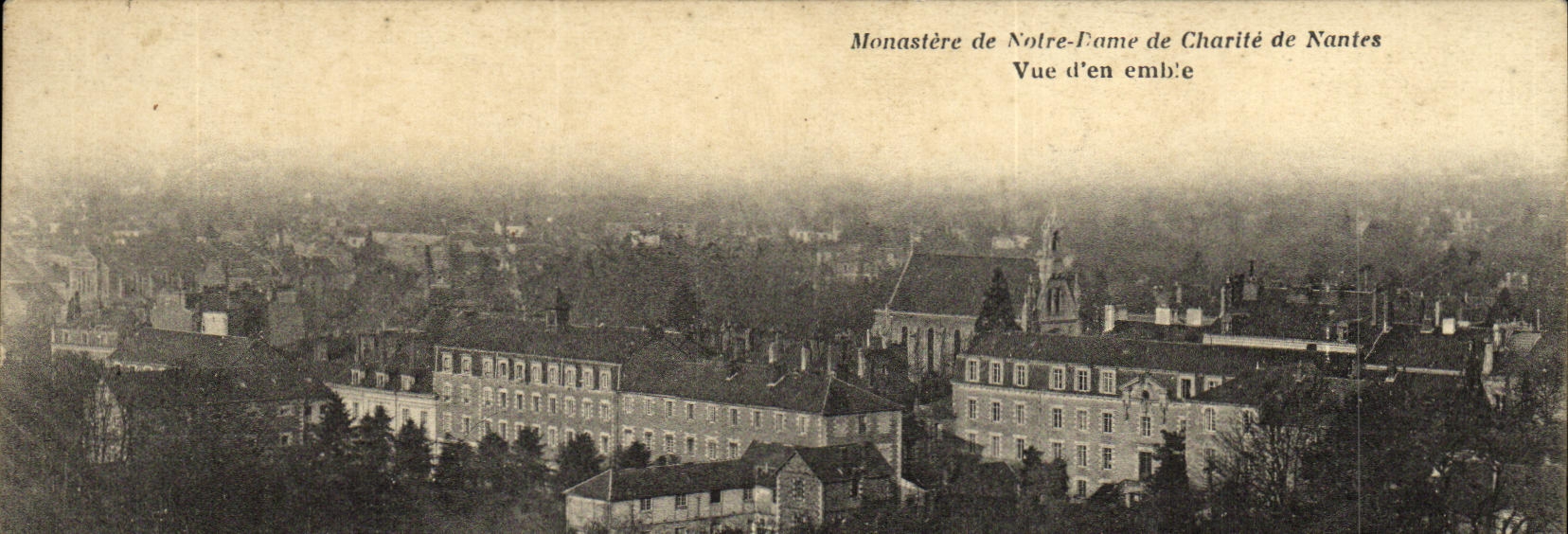VINTAGE POSTCARD Monastery of Our Famed of Charity of Nantes Seen D together
