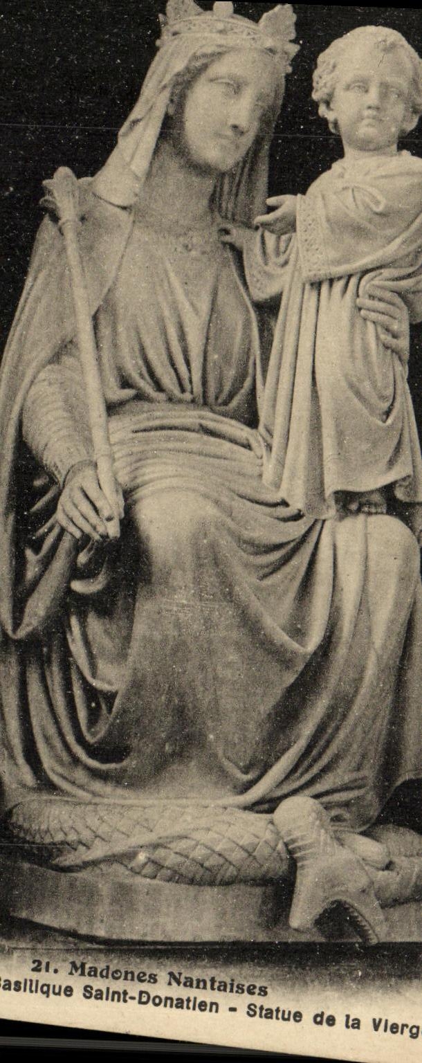 VINTAGE POSTCARD Nantes Madones Basilica Donatien Saint Rules of the Virgin