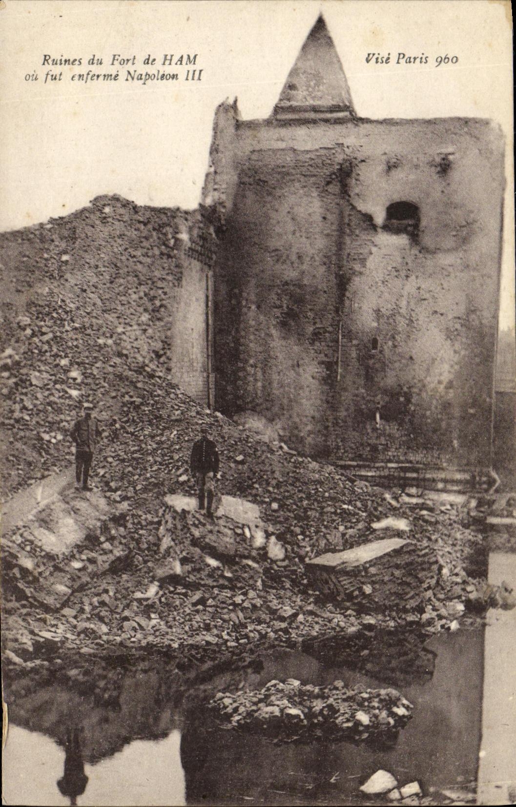 Las ruinas de la POSTAL de la VENDIMIA del Fort del JAMoN o eran traban para arriba a Napoleon III Militaria