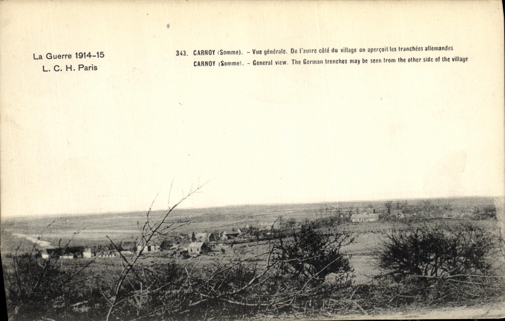 VINTAGE POSTCARD Militaria Carnoy View Distinct allemandes