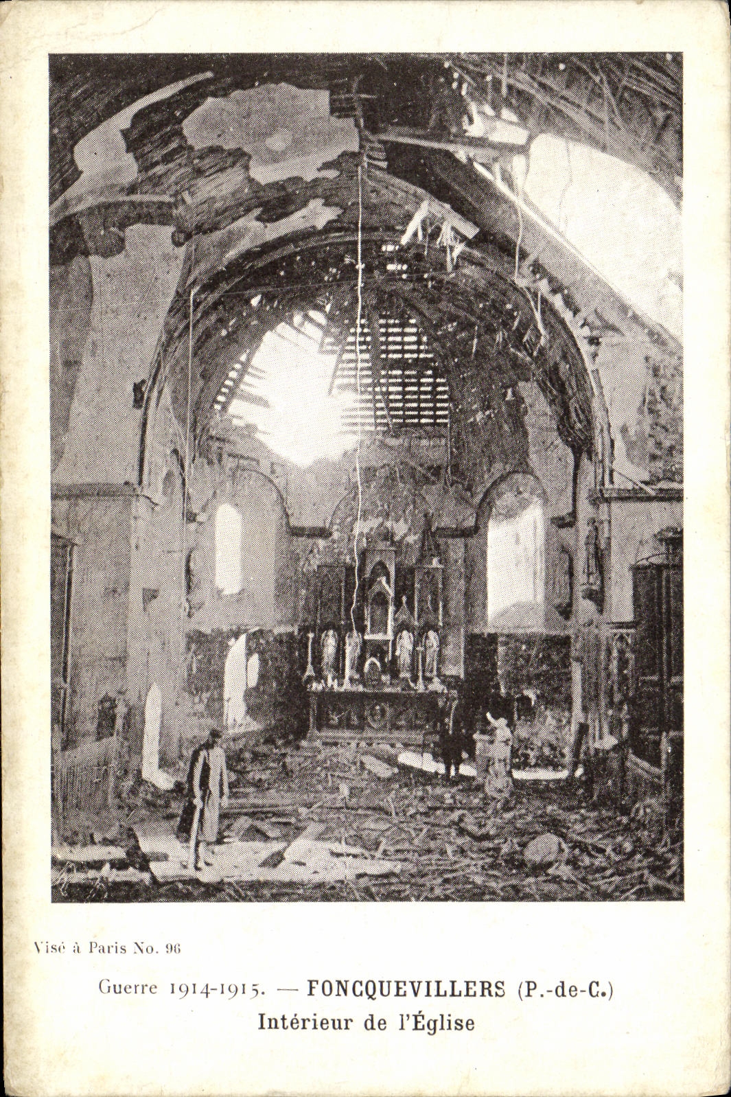 CPA Militaria Foncquevillers Interieur de L Eglise