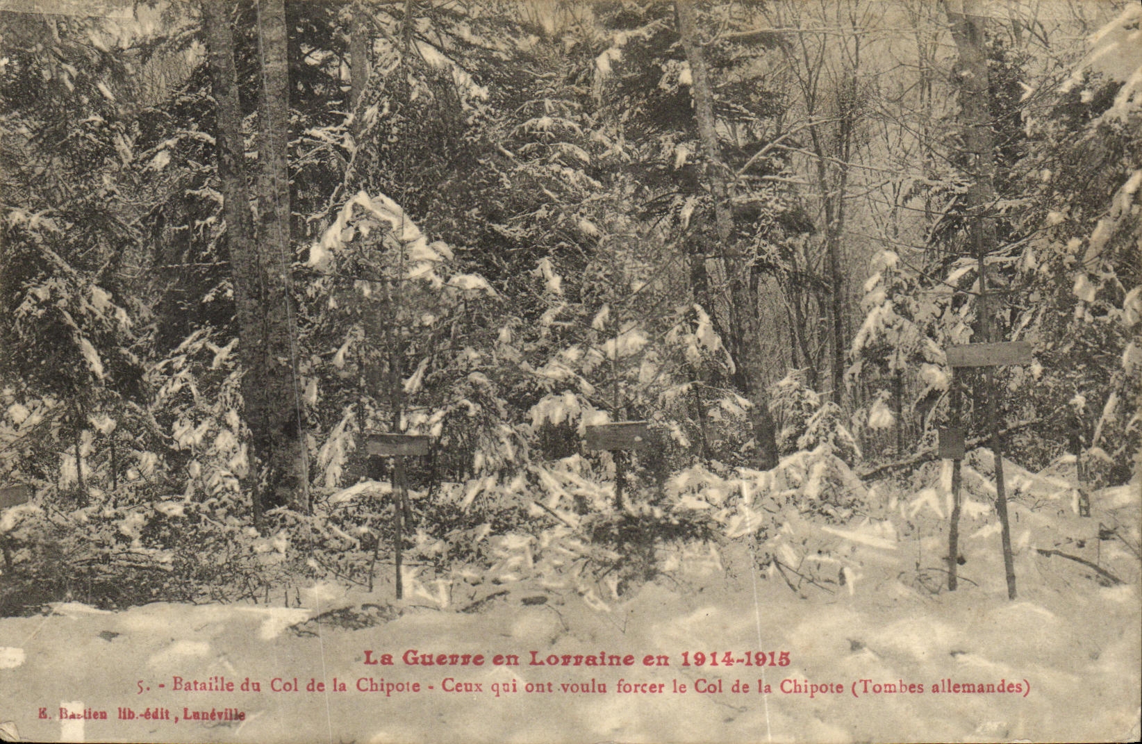 VINTAGE POSTCARD Militaria the War in Lorraine Battles of the collar of Chipote