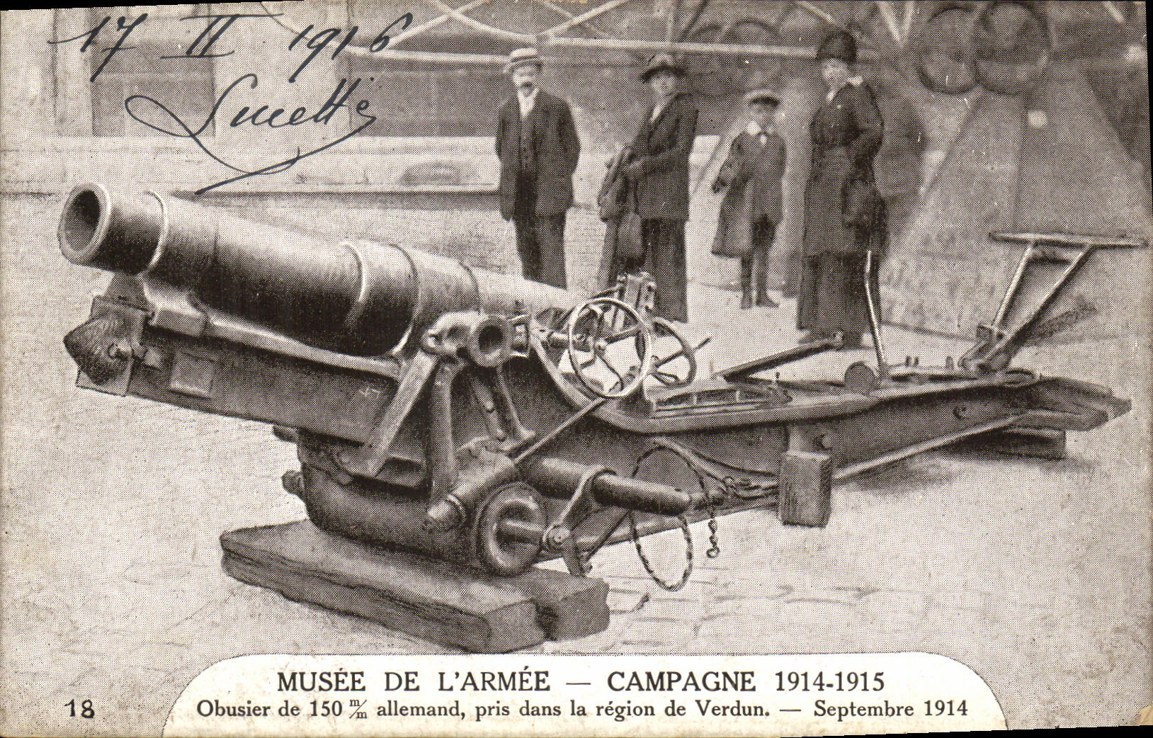 CPA Militaria musee De L Armee Campagne Prise dans la Region de Verdun Obusier de 150 mm