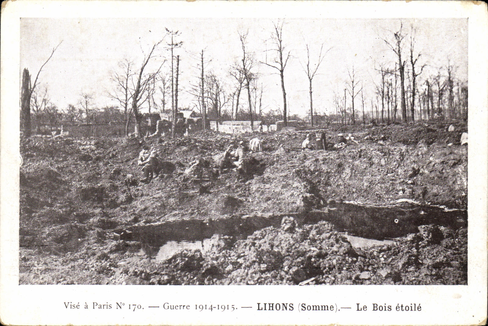 VINTAGE POSTCARD Militaria Lihons see It star