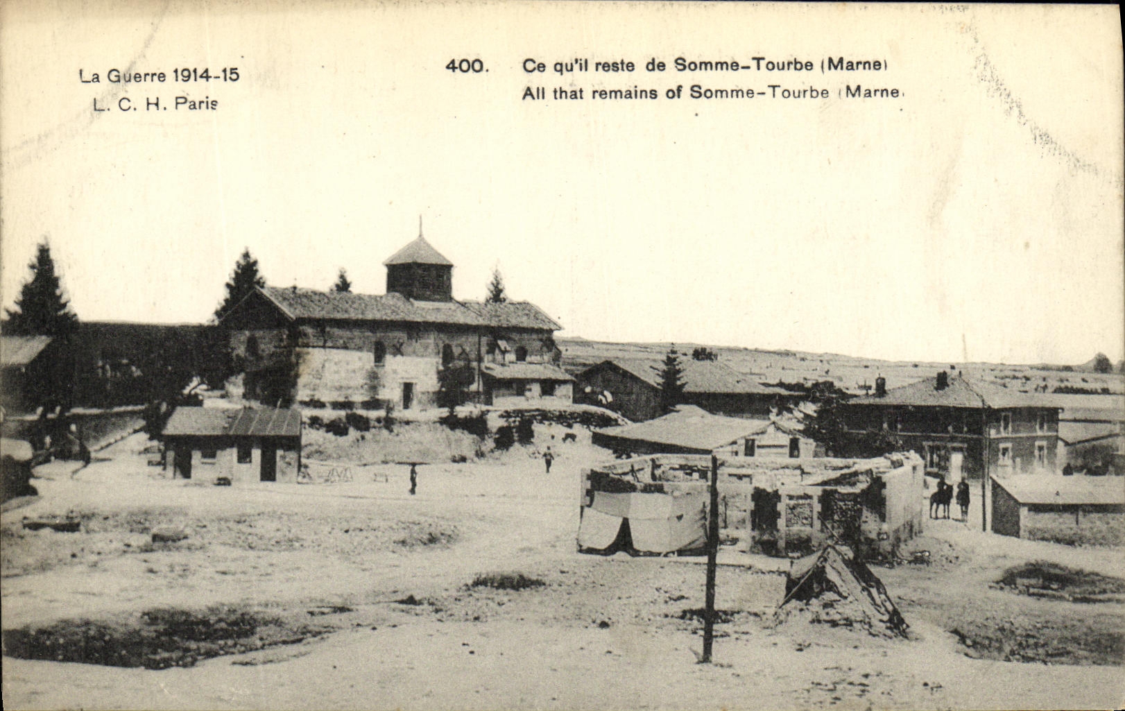 VINTAGE POSTCARD Militaria This qu it remains of Somme Digs peat