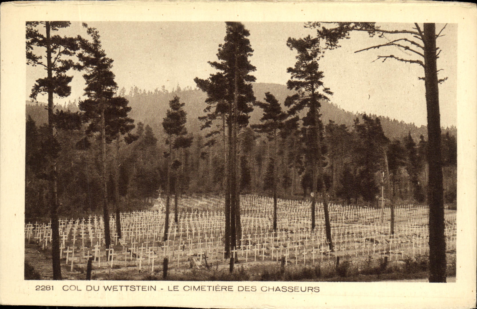 VINTAGE POSTCARD MilitariaCol of the wettstein the cemetery of German