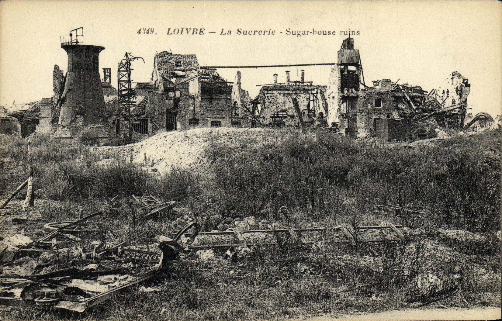 VINTAGE POSTCARD Militaria Loivre the Sugar refinery