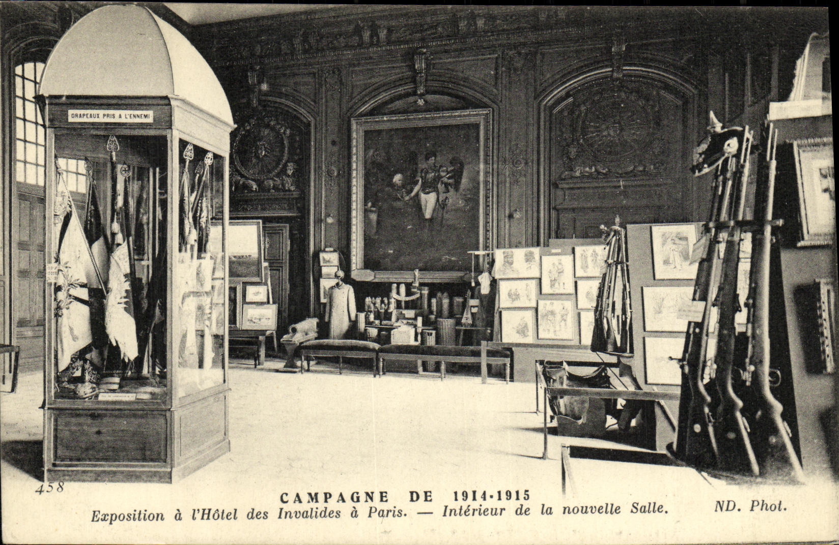 VINTAGE POSTCARD Militaria Campagne Of Fair has L Hotel of the Invalids has Paris Interieur of the New Room