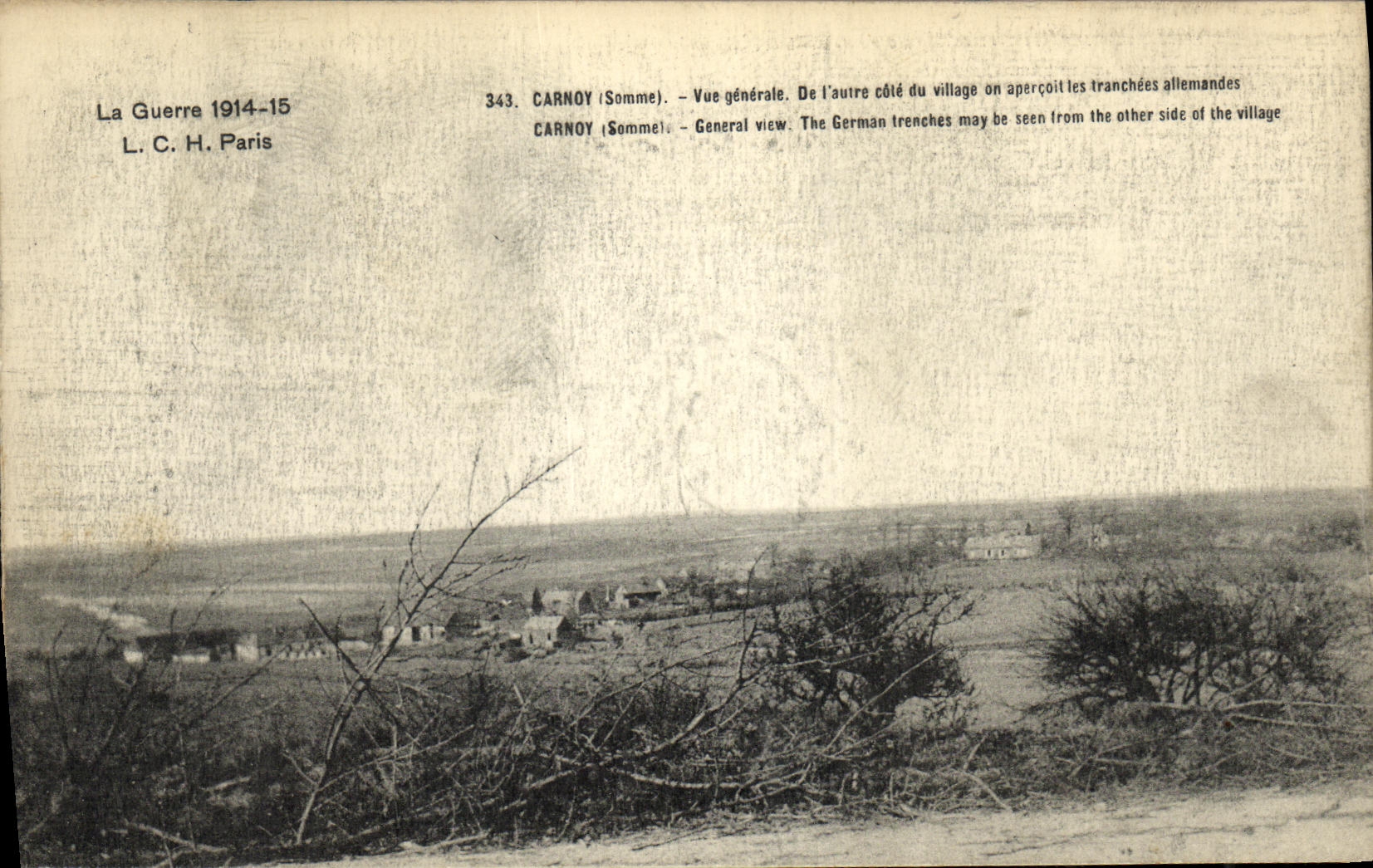 VINTAGE POSTCARD Carnoy View Distinct allemandes Militaria