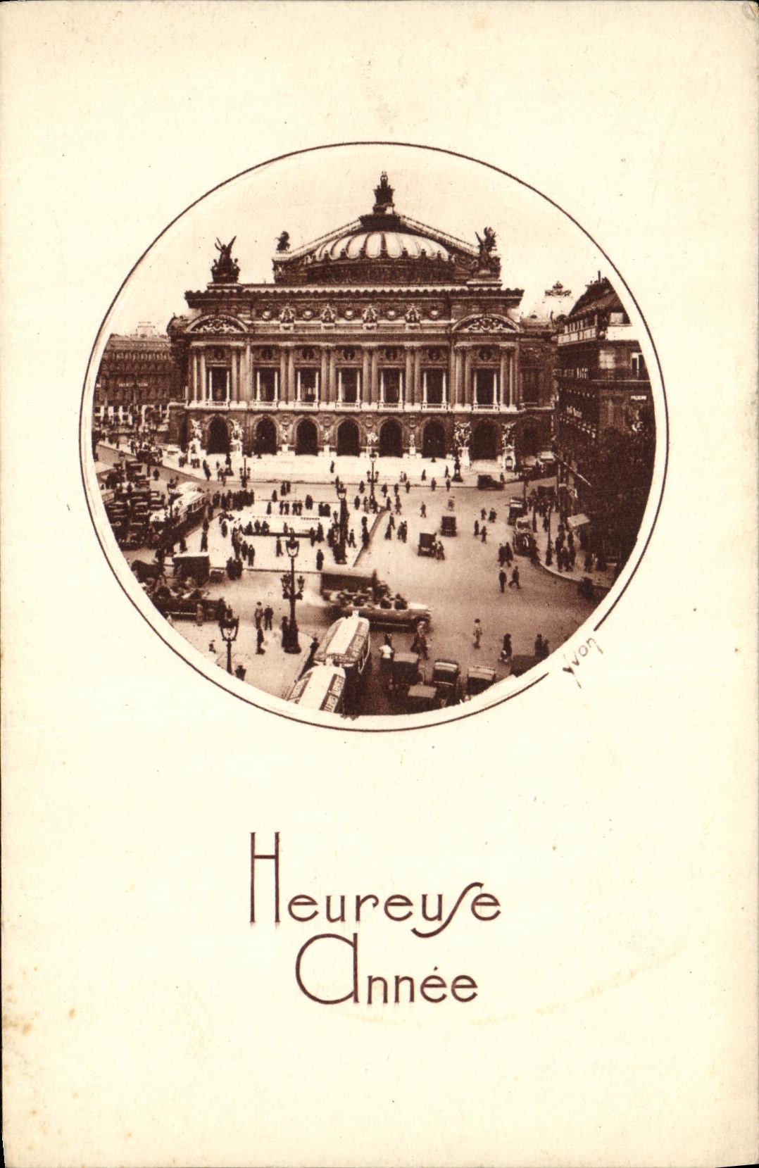 CPA Heureuse Annee Paris Opera